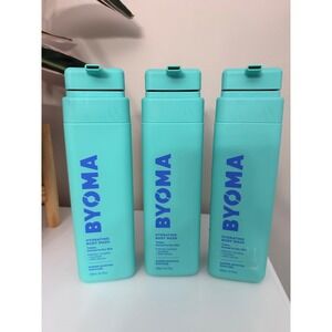 BYOMA Hydrating Body Wash Unisex 16.9oz Blue Squalane Prebiotic 3pk NEW NWT